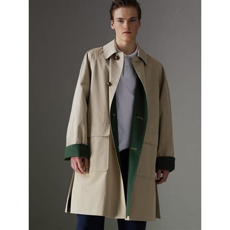 burberry resinated cotton car coat